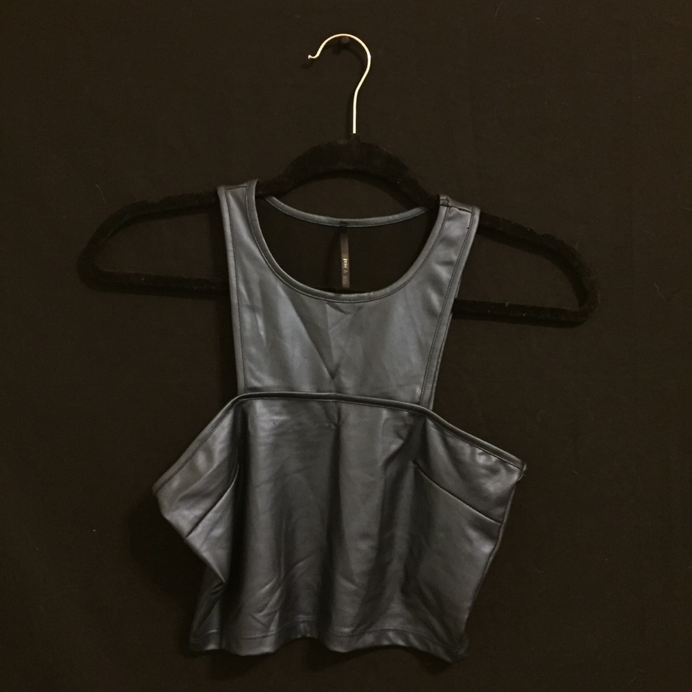 S JuJuB metallic blue crop
